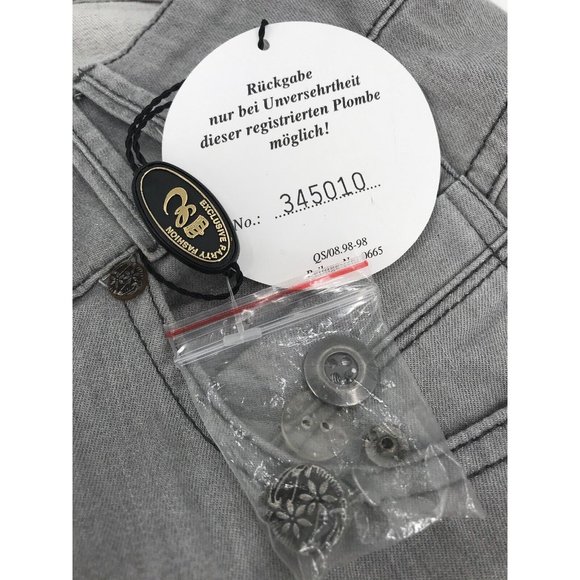 Country Line Trachenmode Pants Womens Size XL Gray Embroidered Austrian German - Picture 15 of 16